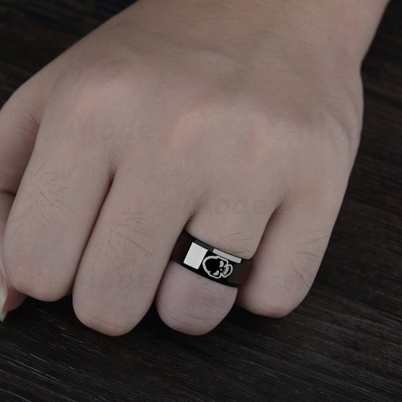 men black skull print ring - Picture 2 of 3